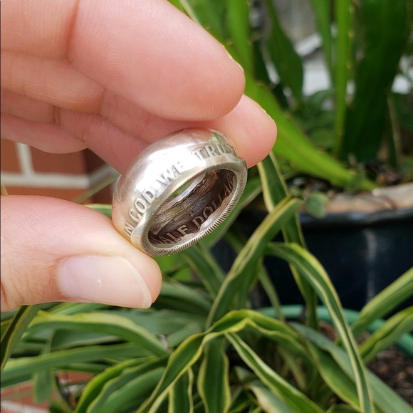 Handcrafted Coin Ring | Ben Franklin Half Dollar - Picture 3 of 7
